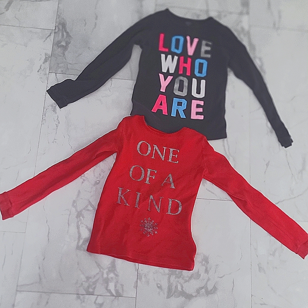 2pc letter graphed shirt
